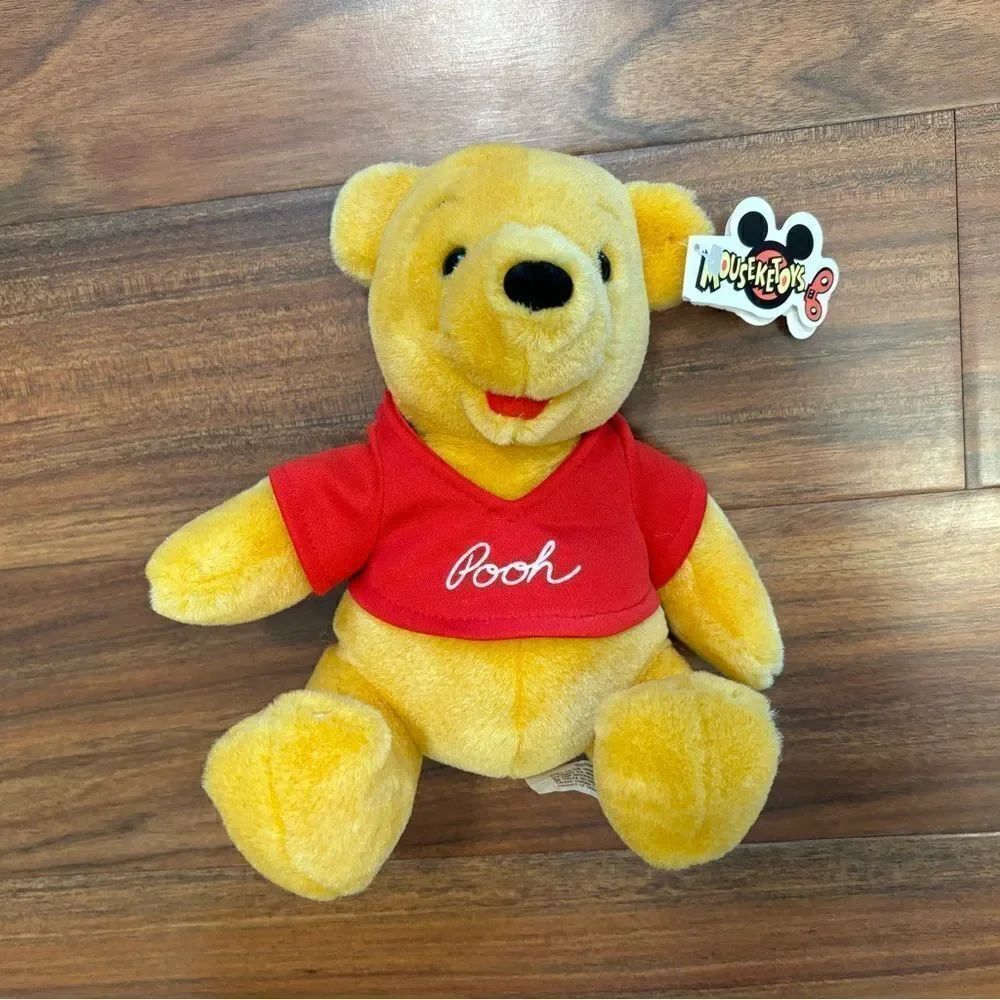 Winnie the Pooh Disney Mouseketoys vintage NWT plush 8 1/2 inches.